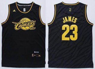Cleveland Cavaliers #23 LeBron James Black Precious Metals Fashion NBA Jersey