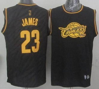 Cleveland Cavaliers #23 LeBron James Black Precious Metals Fashion Stitched NBA Jersey