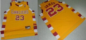 Cleveland Cavaliers #23 LeBron James Gold Throwback Classic NBA Jersey