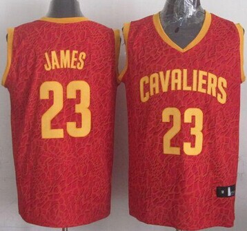 Cleveland Cavaliers #23 LeBron James Red Crazy Light Stitched NBA Jersey