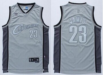 Cleveland Cavaliers #23 LeBron James Stitched Grey Anniversary Style NBA Jersey