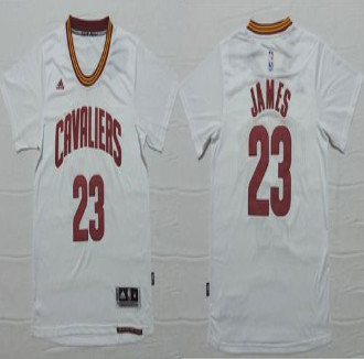 Cleveland Cavaliers #23 LeBron James White Short Sleeve Stitched NBA Jersey