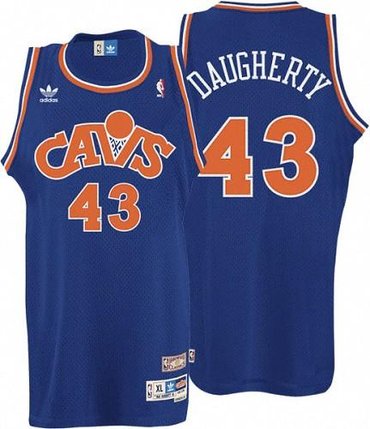 Cleveland Cavaliers #43 Brad Daugherty Blue CAVS Throwback NBA Jersey