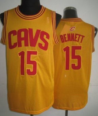 Cleveland Cavaliers 15 Anthony Bennett Yellow Revolution 30 NBA Jerseys