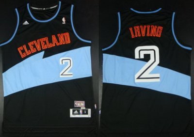 Cleveland Cavaliers 2 Kyrie Irving Black Hardwood Classics Revolution 30 Swingman NBA Jerseys