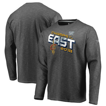Cleveland Cavaliers Fanatics Branded 2018 Eastern Conference Champions Locker Room Long Sleeve T-Shirt Heather Charcoal