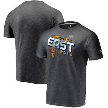 Cleveland Cavaliers Fanatics Branded 2018 Eastern Conference Champions Locker Room T-Shirt Heather Charcoal
