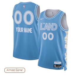 Cleveland Cavaliers Nike Unisex 2024-25 Custom Swingman Jersey - City Edition - Light Blue