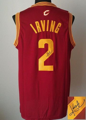 Cleveland Cavaliers Revolution 30 Autographed #2 Kyrie Irving Navy Red Stitched NBA Jersey