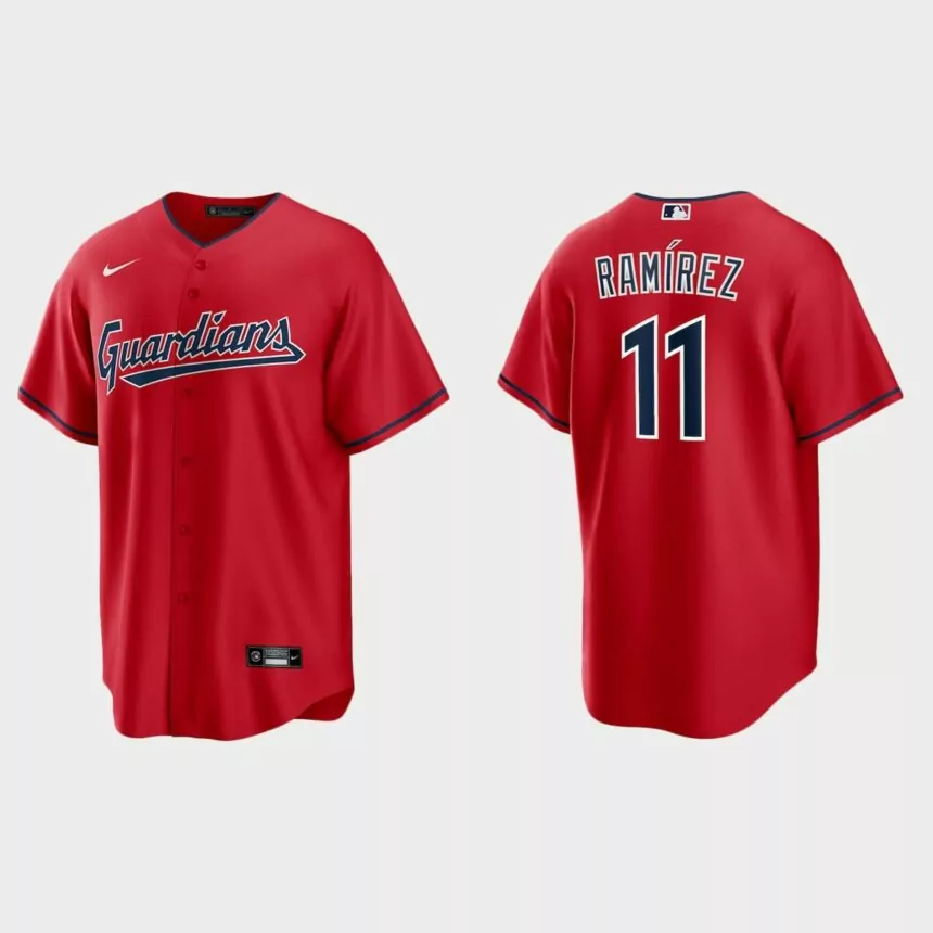 Cleveland Guardians Jose Ramirez Replica Alternate Jersey – Red