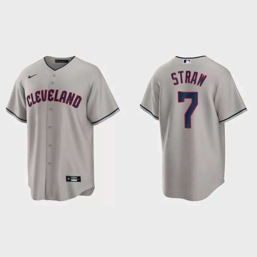 Cleveland Guardians Myles Straw Replica Jersey – Gray