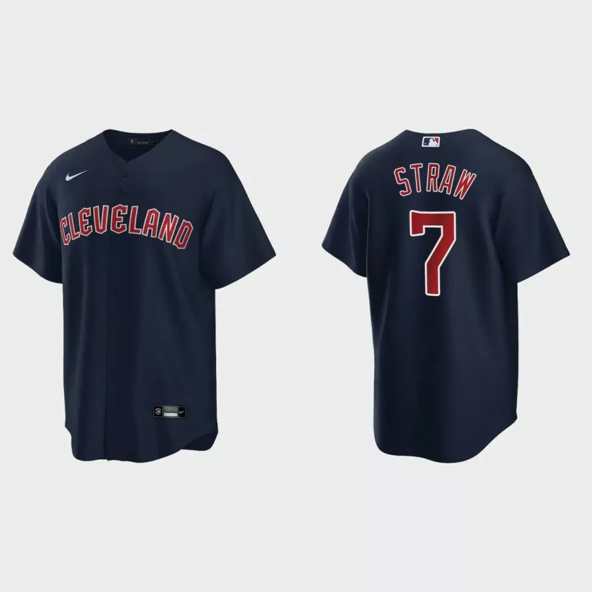 Cleveland Guardians Myles Straw Replica Jersey – Navy