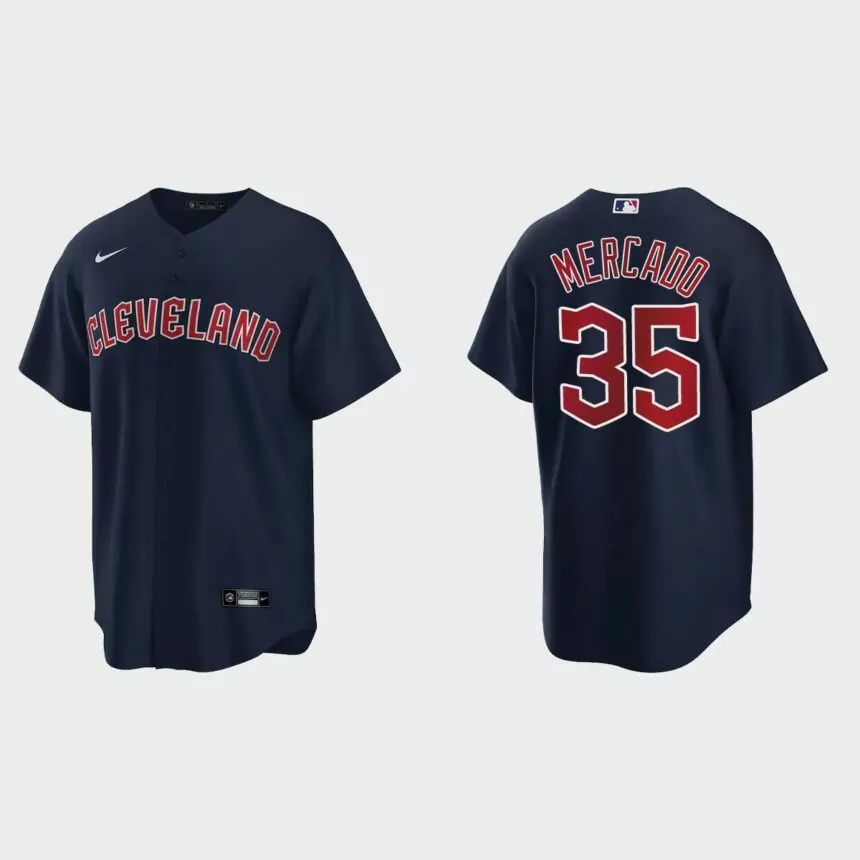 Cleveland Guardians Oscar Mercado Replica Jersey – Navy