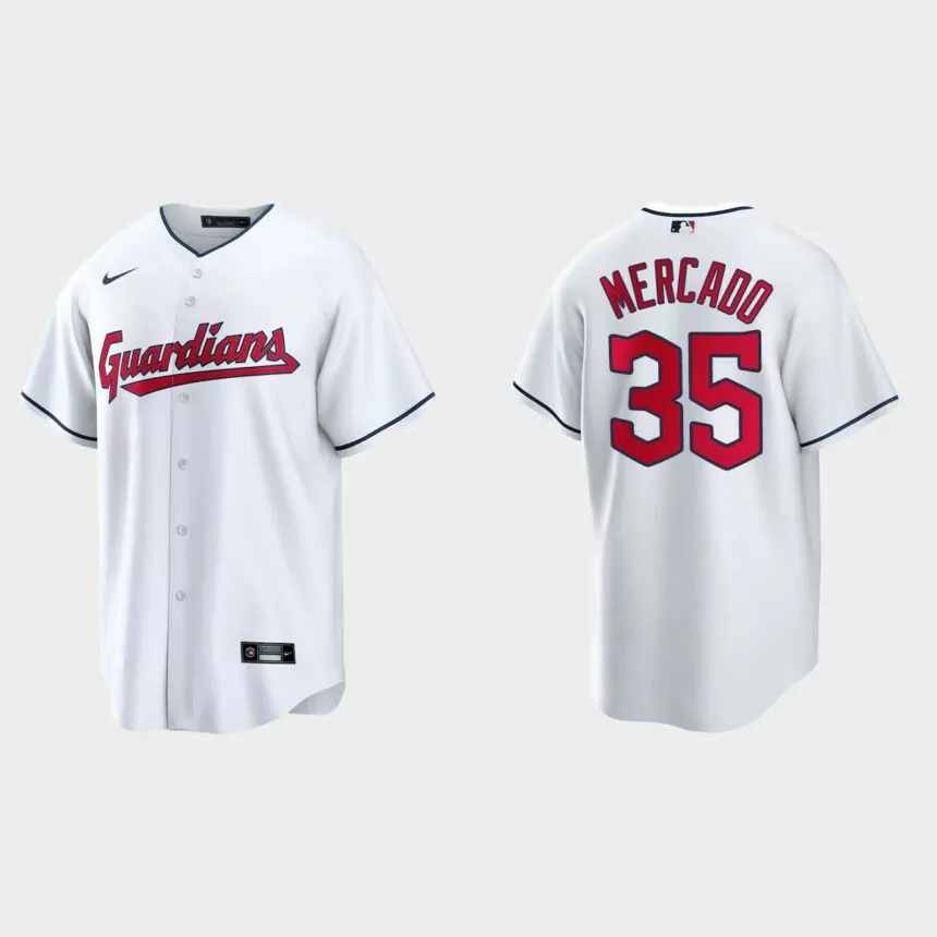 Cleveland Guardians Oscar Mercado Replica Jersey – White