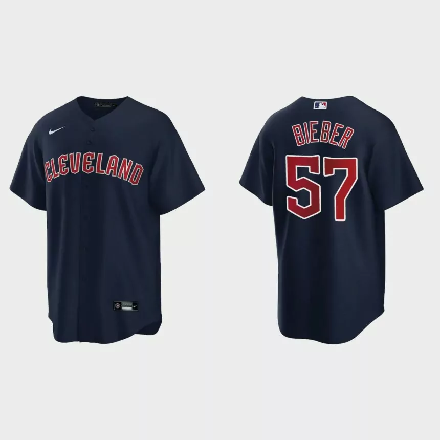Cleveland Guardians Shane Bieber Replica Jersey – Navy