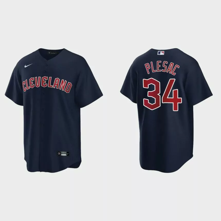 Cleveland Guardians Zach Plesac Replica Jersey – Navy