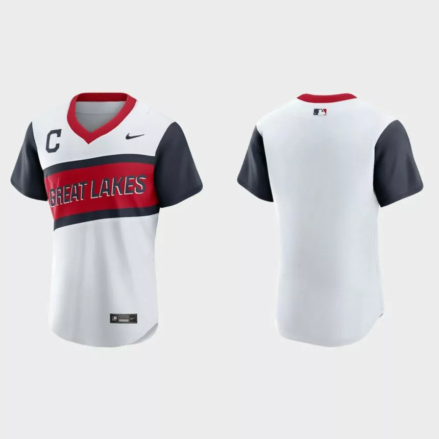 Cleveland Indians 2021 Little League Classic Home Authentic Jersey – White