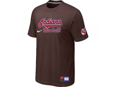 Cleveland Indians Brown NEW Short Sleeve Practice T-Shirt