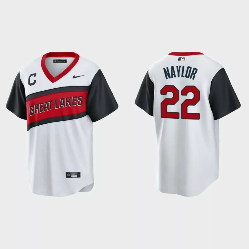 Cleveland Indians Josh Naylor 2021 Little League Classic Home Replica Jersey – White