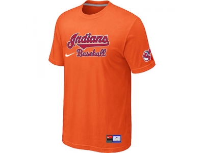 Cleveland Indians Orange NEW Short Sleeve Practice T-Shirt