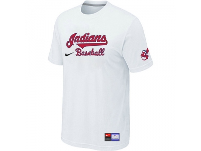 Cleveland Indians White NEW Short Sleeve Practice T-Shirt