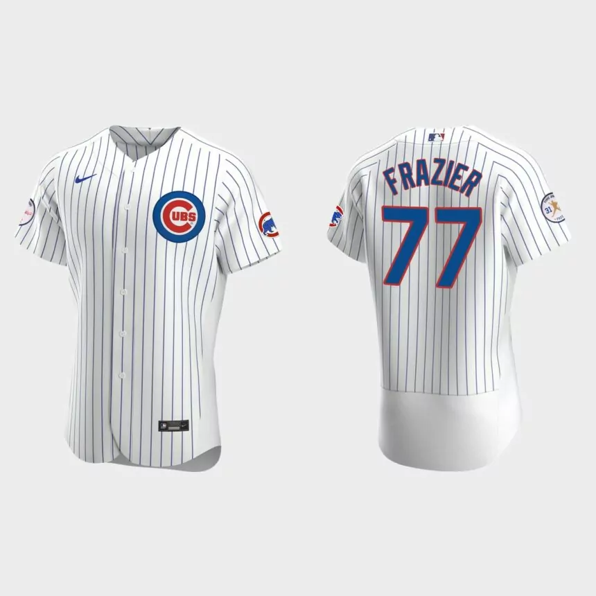 Clint Frazier Chicago Cubs Fergie Jenkins Logo Authentic Jersey – White