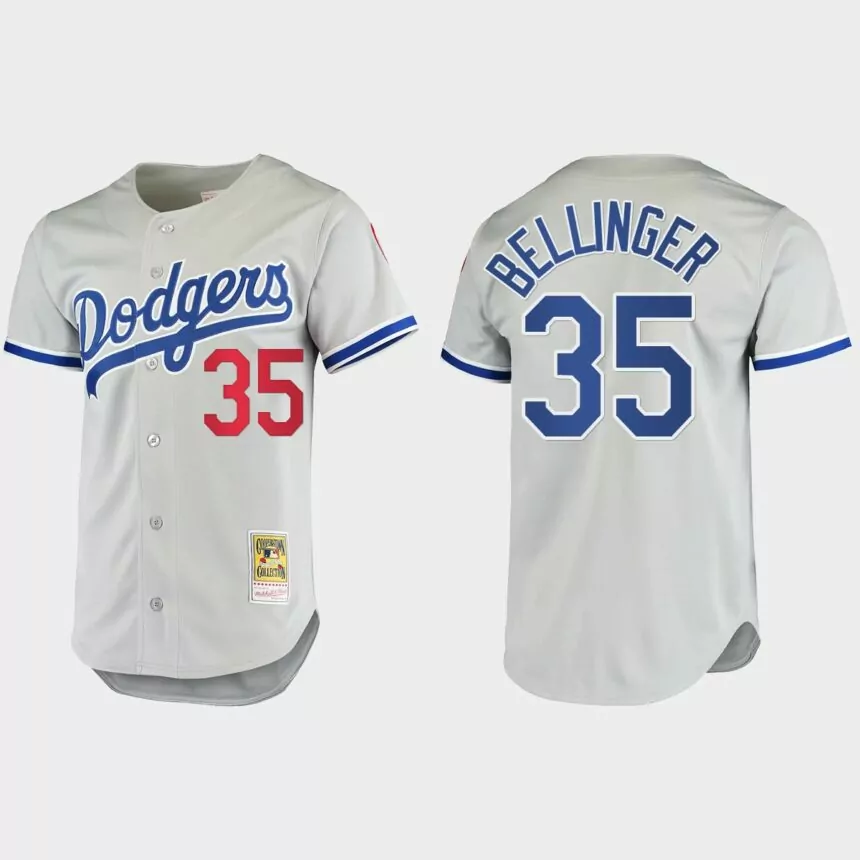 Cody Bellinger #35 Los Angeles Dodgers Authentic Cooperstown Collection Jersey – Gray