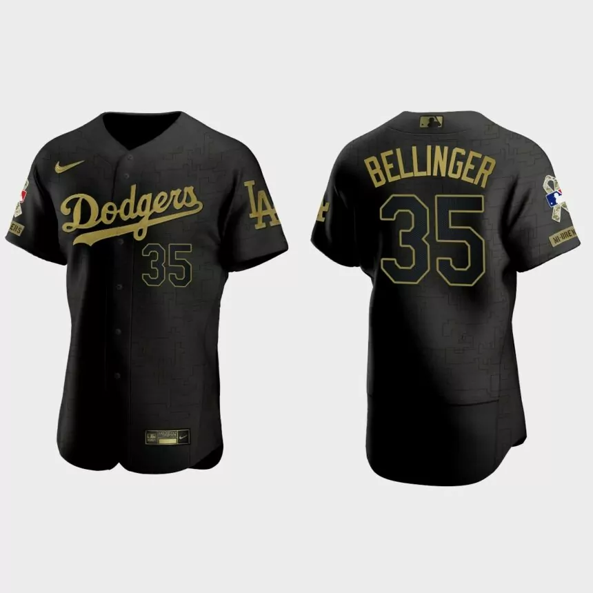 Cody Bellinger Los Angeles Dodgers 2021 Salute to Service Jersey – All Black