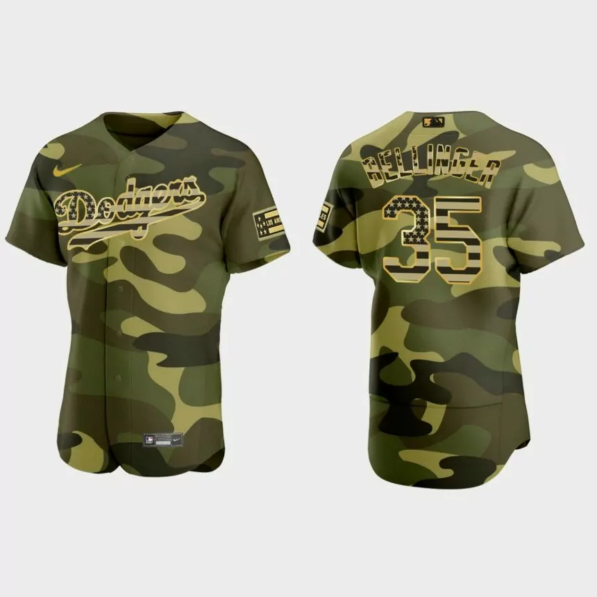 Cody Bellinger Los Angeles Dodgers 2022 Armed Forces Day Authentic Jersey – Camo