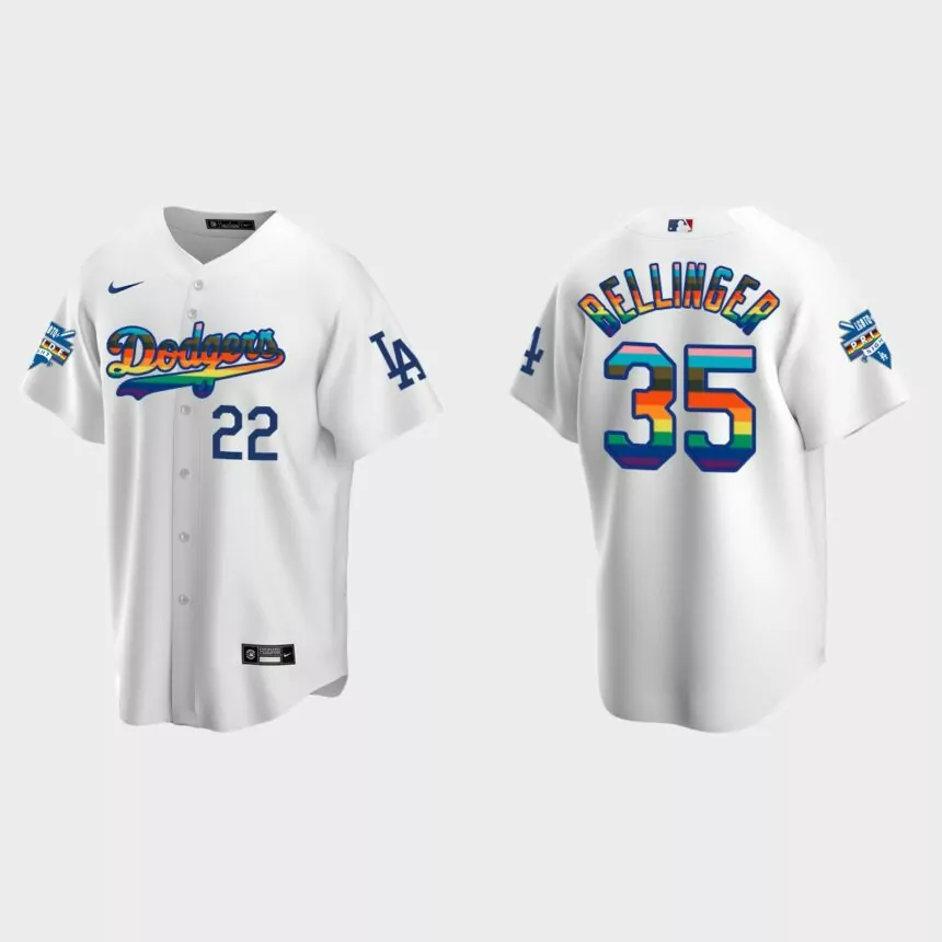 Cody Bellinger Los Angeles Dodgers 2022 Pride Night LGBTQ Replica Jersey – White
