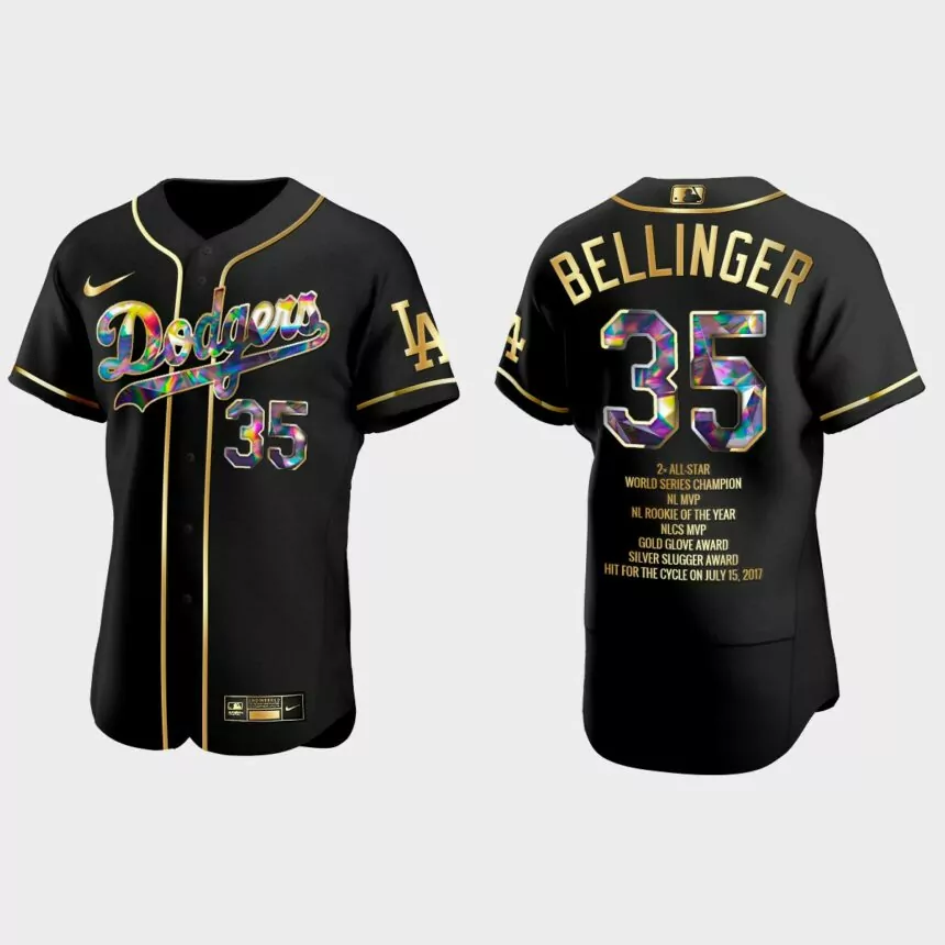 Cody Bellinger Los Angeles Dodgers Career Highlights Diamond Jersey – Black
