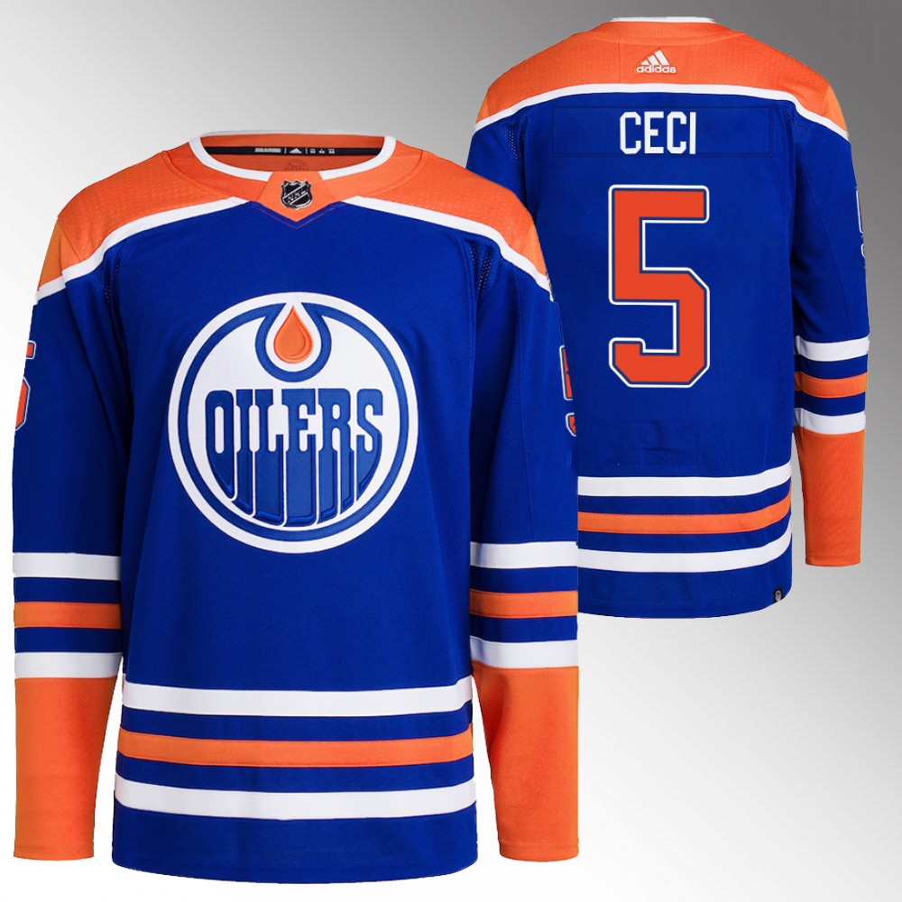 Cody Ceci Edmonton Oilers Royal Authentic Home Primegreen Jersey