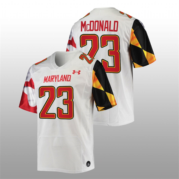 Colby McDonald Maryland Terrapins White 2022-23 College Football Replica Jersey Men's Jersey Maryland Terrapins Colby McDonald College Football White Replica Jersey
