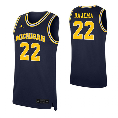 Cole Bajema Jersey Navy Michigan Wolverines Replica