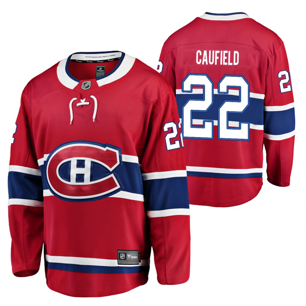 Cole Caufield Home Red Canadiens #22 Jersey 2021 HobeyBakerAward Winner