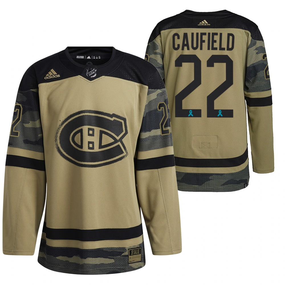 Cole Caufield Jersey Montreal Canadiens Canadian Armed Force Camo 2021 CAF Night