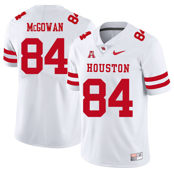 Cole McGowan Houston Cougars Men's Jersey - #84 NCAA White Stitched Authentic