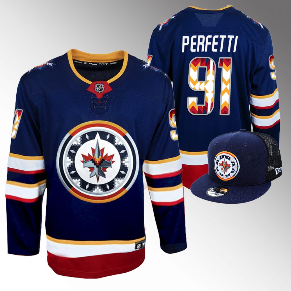 Cole Perfetti Jets WASAC Breakaway Jersey Navy Fashion