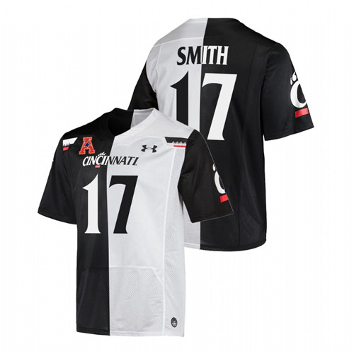 Cole Smith Cincinnati Bearcats Black White 2021-22 Split Edition College Football Jersey