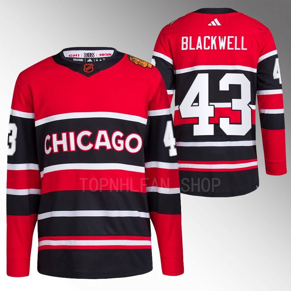 Colin Blackwell 2022 Chicago Blackhawks Red Reverse Retro 2.0 Authentic Primegreen Jersey