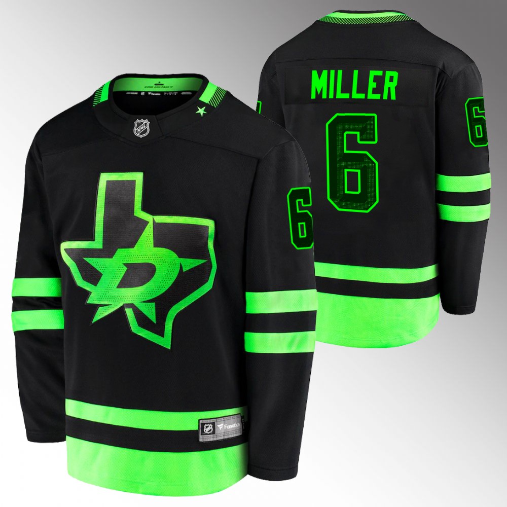 Colin Miller Jersey Dallas Stars Blackout Alternate Black Third