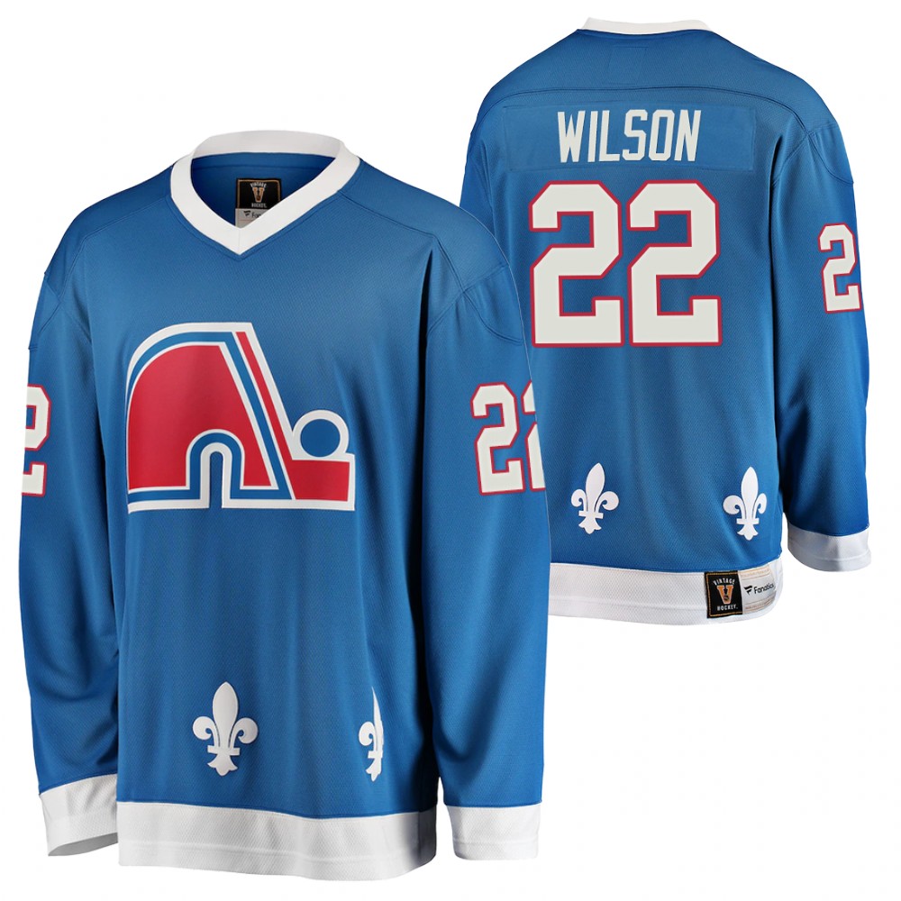 Colin Wilson Quebec Nordiques Heritage Vintage Jersey Blue
