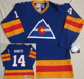 Colorado Avalanche #14 Joe Robert Blue CCM Throwback Jersey Stitched