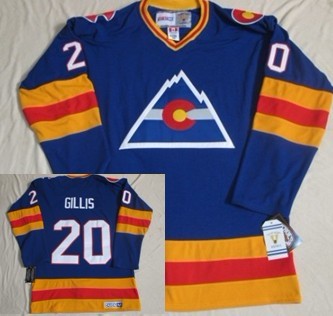 Colorado Avalanche #20 Mike Gillis Blue CCM Throwback Jersey Stitched