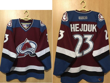 Colorado Avalanche #23 Milan Hejduk CCM Throwback Alternate NHL Hockey Jersey Stitched