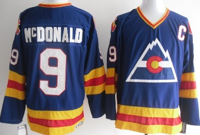 Colorado Avalanche #9 Joey MacDonald Blue CCM Throwback Jersey Stitched