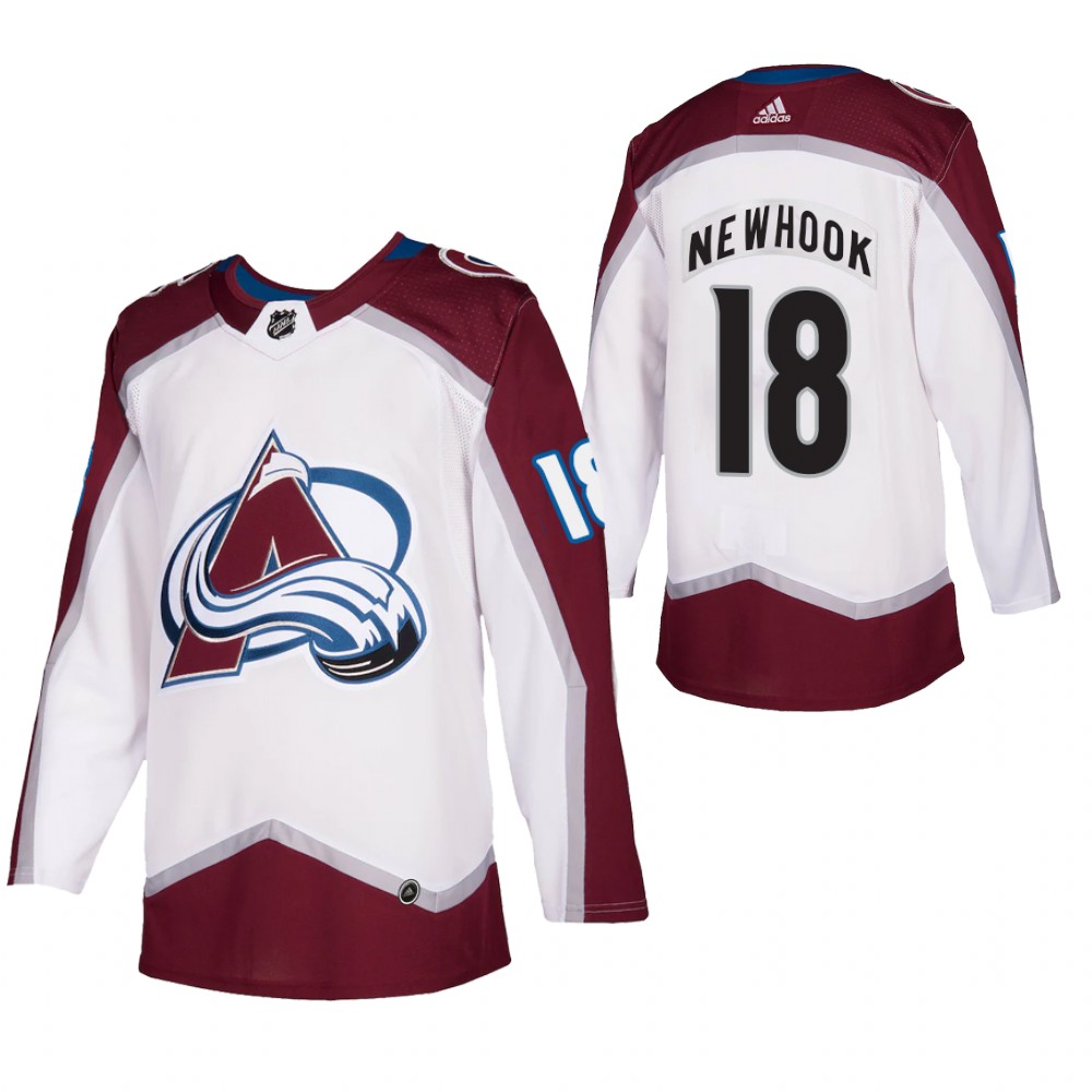 Colorado Avalanche Alex Newhook White 2021 Authentic Away Jersey