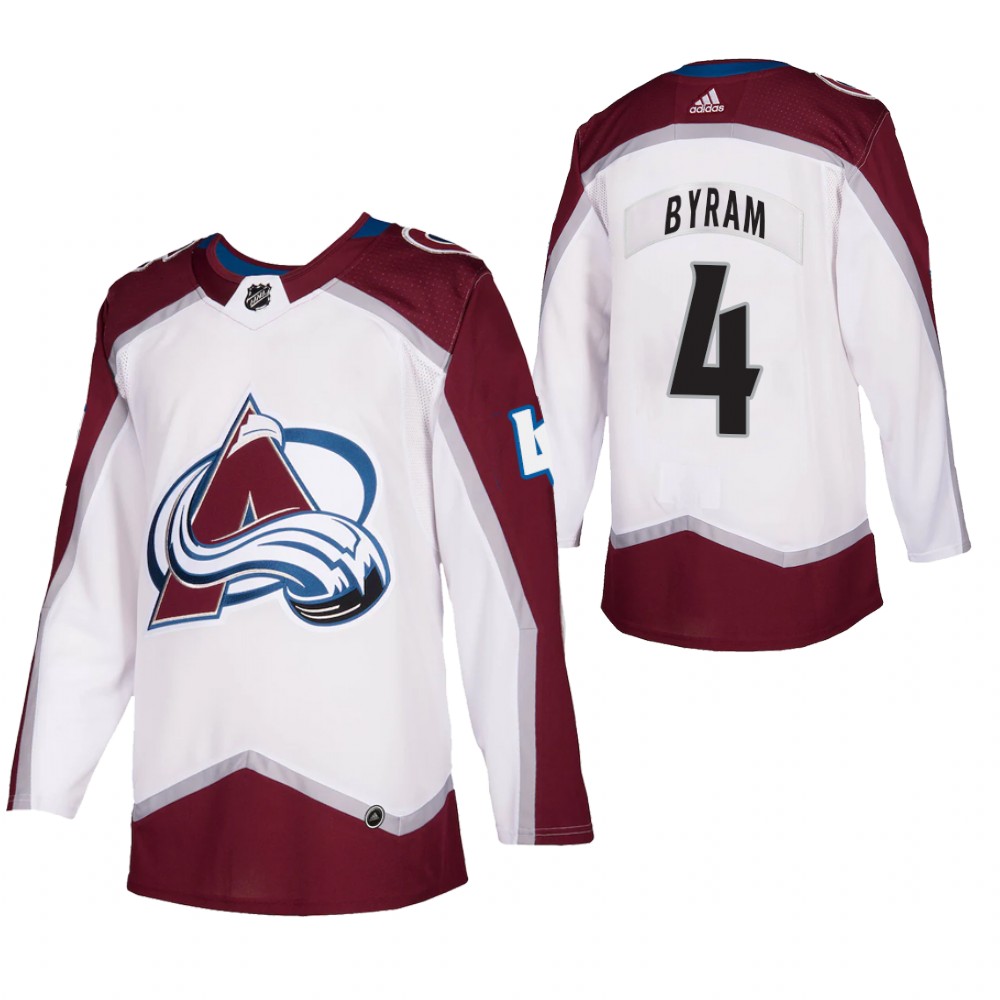 Colorado Avalanche Bowen Byram White 2021 Authentic Away Jersey