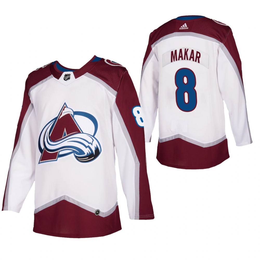 Colorado Avalanche Cale Makar White 2021-22 Road Authentic Jersey