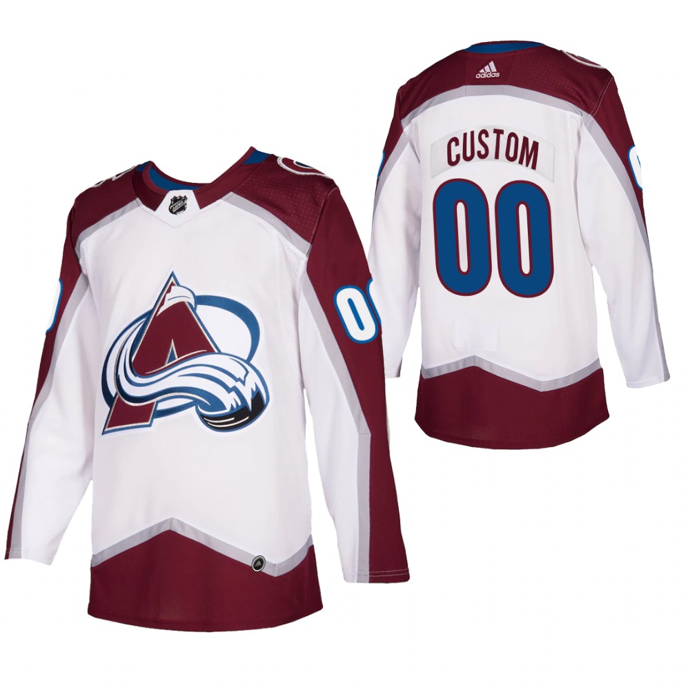 Colorado Avalanche Custom White 2021-22 Road Authentic Jersey
